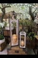 **BACK BY POPULAR DEMAND** OPEN CONCEPT WHITE WASHED WOOD & METAL LANTERN [489385]